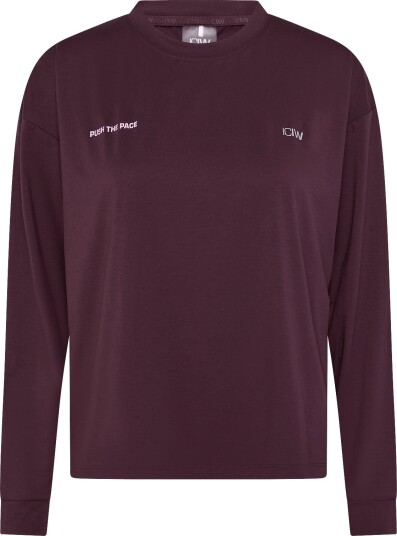 ICANIWILL Mirage Dri-Release Long Sleeve Print W - DARK MAHOGANY - XS