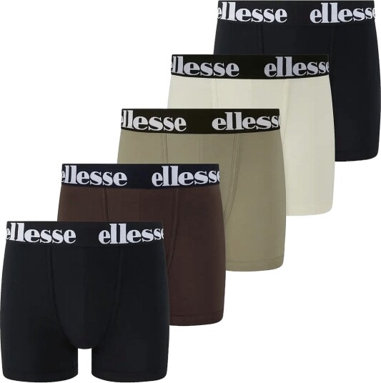 Ellesse Nurra Trunks (5 Pack) BLACK BEIGE M Ellesse Nurra Trunks (5 Pack) BLACK BEIGE M