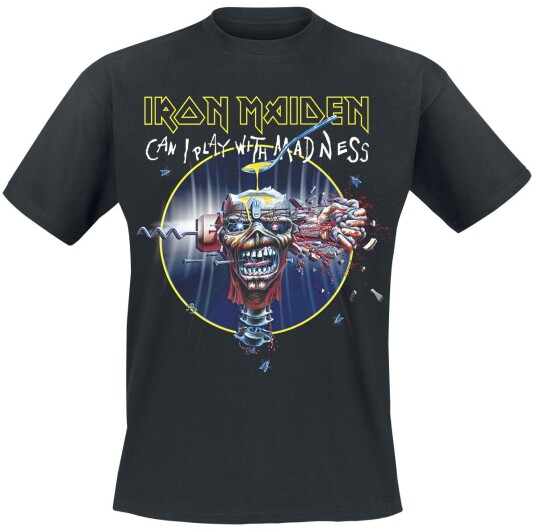 Iron Maiden T-skjorte Can I Play With Madness S til XXL Herrer svart