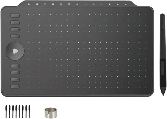 Nördic GAOMON Grafisk Tegnebrett 12" 8 Hurtigtaster 13 Multimedietaster 8192 Trykknivåer