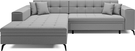 Hjørnesofa Eltap Solange 292x196x84 cm Omega 02 Grå Venstre