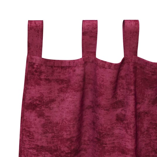  Gardin med gardiner 2 pcs Vinrød 260 x 140 cm Fløyel