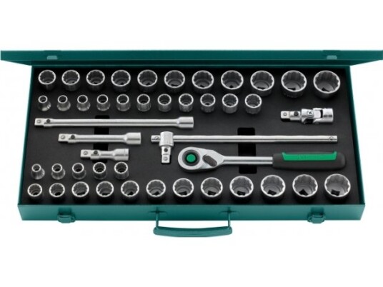Stahlwille 50Ma/39/6Qr, Sett, 45 Stykker, Sort, Grønn, 8,89 Kg, T-Grep, 10,11,12,13,14,15,16,17,18,19,20,21,22,23,24,27,30,32 Mm