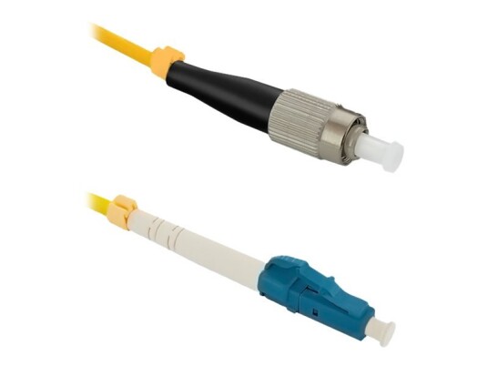Qoltec Simplex - Koblingskabel - Fc/Upc-Enkeltmodus (Hann) Til Lc/Upc-Enkeltmodus (Hann) - 5 M - Fiberoptisk - Simpleks - 9 / 125 Micron - G.652D - Halogenfri
