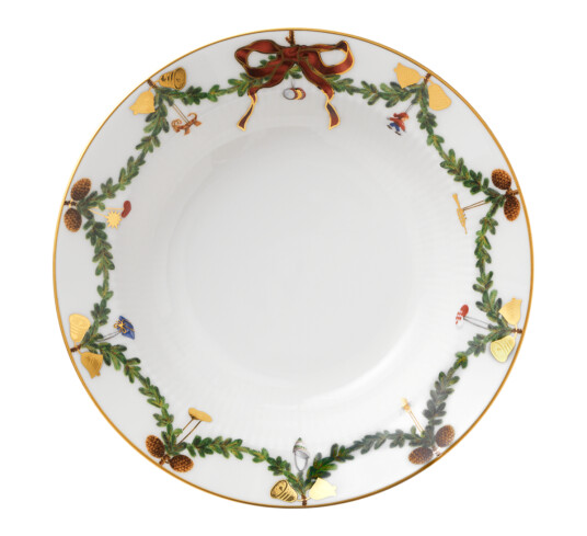 Royal Copenhagen Star Fluted Christmas dyp tallerken Ø 17 cm