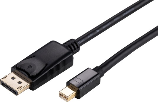 LinkIT DisplayPort til mini Displayportkab. 3 m Svart 20 pin han - han