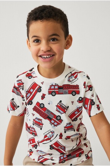 Ellos Collection T skjorte med trykk Natur Ellos Collection T skjorte med trykk Natur