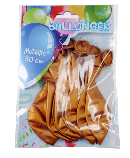 Ballonger metallic 8pk gull