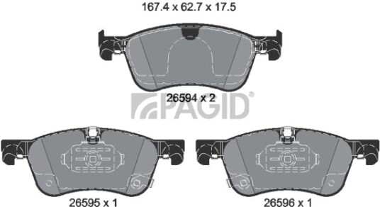PAGID T4222N Bremseklosser