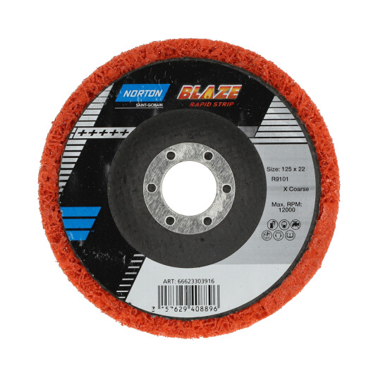 Norton Blaze Rapid Strip 125 mm Slipeskive for Vinkelsliper Norton Blaze Rapid Strip 125 mm Slipeskive for Vinkelsliper
