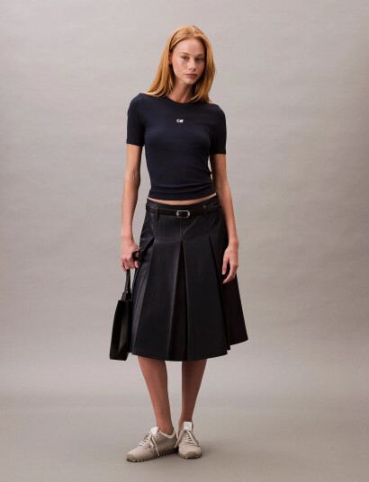 Calvin Klein Jeans A- Modal Rib Tee (Essential) - Navy - XS Calvin Klein Jeans A- Modal Rib Tee (Essential) - Navy - XS