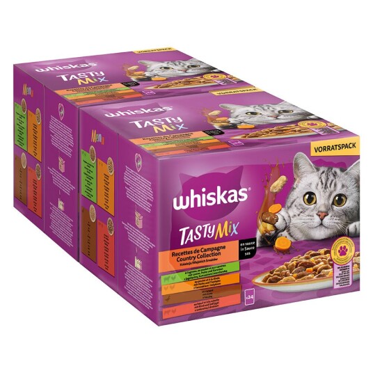 Whiskas Multipack Tasty Mix Porsjonsposer 48 X 85 G Country Collection I Saus (6 Sorter) Whiskas Multipack Tasty Mix Porsjonsposer 48 X 85 G Country Collection I Saus (6 Sorter)