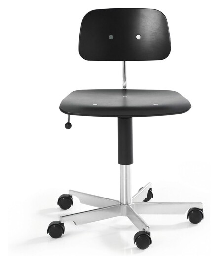 Montana KEVI 2533 Kontorstol, Sort /polert krom Unoliving