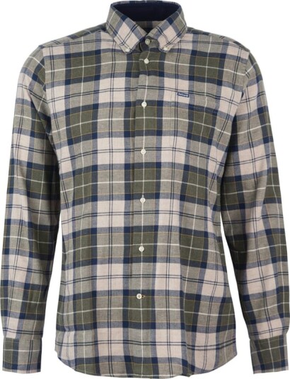 Barbour Men's Fortrose Tailored Shirt S , Forest Mist Tartan