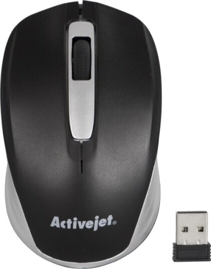 Activejet Amy 313 Ambidekstriøs Optisk Rf Kabel Fri 1000 Dpi Svart Sølv Activejet Amy 313 Ambidekstriøs Optisk Rf Kabel Fri 1000 Dpi Svart Sølv