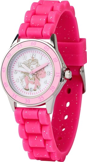 Accutime Barnetimeklokke 33 mm Vanntett Silikonrem Pink Pony