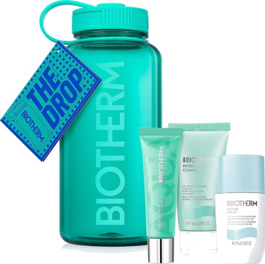 Biotherm Aqua Drop Ansiktsrens Sett med Fuktighetsgivende Krem og Deodorant
