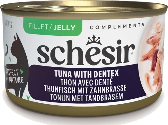 Schesir Våtfôr Sparepakke Complements I Gelé Tunfisk Med Dentex 24 X 70 G