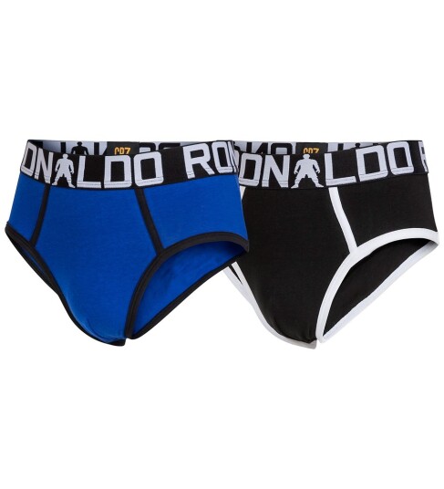 JBS Boxershorts CR7 Boys Bokstav 2 pack Blue JBS 13 15 år 158 170 Boxershorts Blå Svart