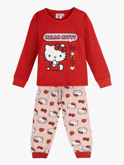 Hello Kitty Pysjamas, Rød/Rosa, 10 år
