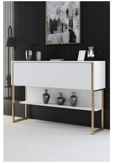 Luxe Kommode 120 cm Gull/Hvit Luxe Kommode 120 cm Gull/Hvit