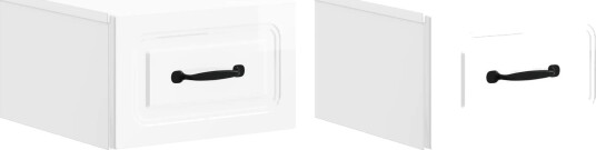  Vegghengt Nattbord 2 pcs Høgglans hvit 34,5 x 33 x 20 cm