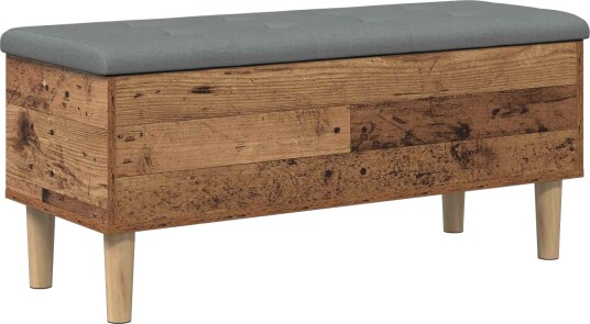 vidaXL Oppbevaringsbenk med pute Eiketre 102 x 42 x 46 cm vidaXL Oppbevaringsbenk med pute Eiketre 102 x 42 x 46 cm