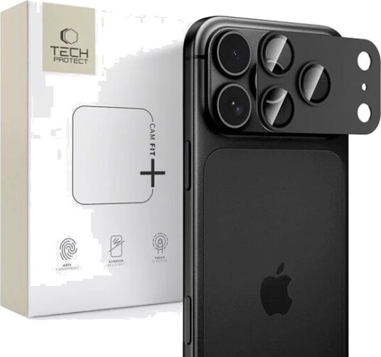 Tech-Protect Camfull Fit+ Camera Cover for iPhone 18 Pro Max Black