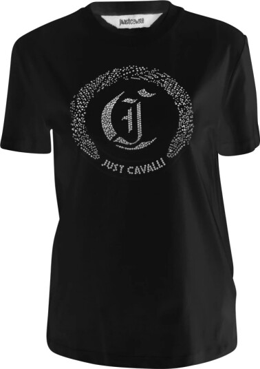 Just Cavalli Dame Topper Svart 2XS,