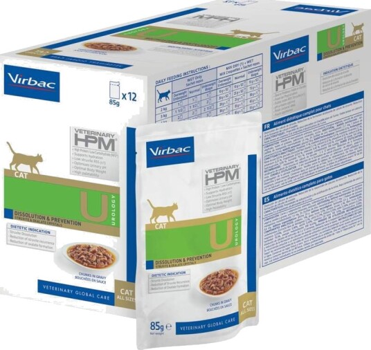 Virbac HPM Cat U Urology Dissolution & Prevention 12x85g Virbac HPM Cat U Urology Dissolution & Prevention 12x85g