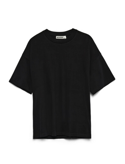 Weekday Great Boxy Heavyweight T-Shirt - Black - S Weekday Great Boxy Heavyweight T-Shirt - Black - S