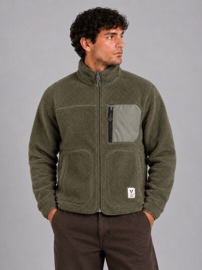 Fat Moose Wood Fleece Jacket Grønn L