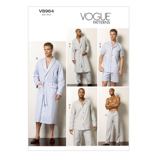 Vogue 8964 - Pysjamas og slåbrok MXX (40-42-44-46)