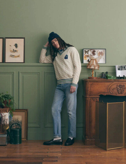 Maison Labiche Verlomne Croco Golf - White - S