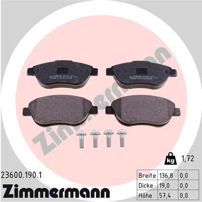 Bremseklosser ZIMMERMANN 23600.190.1