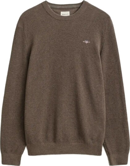 Gant Waffle Knit Sweater Brown XXL Gant Waffle Knit Sweater Brown XXL
