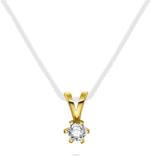 Vida By Pan Jewelry Vida diamantanheng i 585 gult gull 0,07 ct