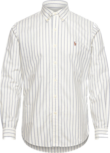 Polo Ralph Lauren Custom Fit Striped Oxford Shirt White L