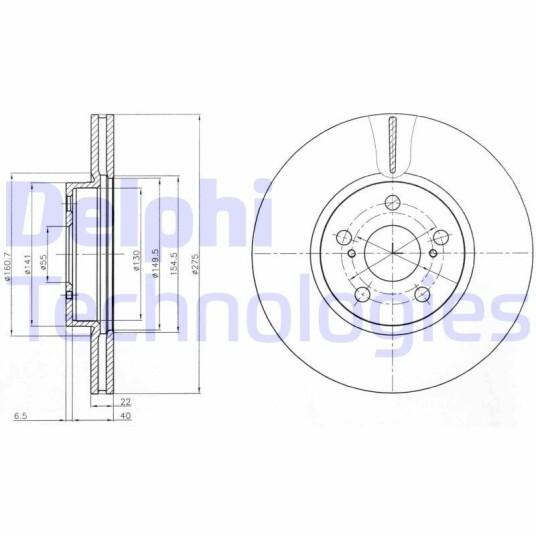 Bremseskive DELPHI BG4277 Bremseskive DELPHI BG4277