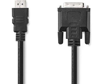Nedis HDMI-DVI Kabel 3 m - 1080p Kvalitet, Sort