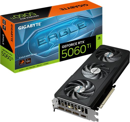 Gigabyte GeForce RTX 5060 Ti EAGLE MAX OC 8GB Grafikkort med PCIe 5.0