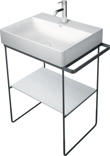 Duravit DuraSquare Metallkonsoll 600 mm, til servant 235360, Sort Matt