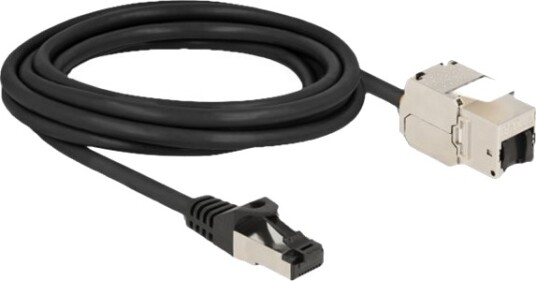 Delock Rj 45 Cat 6A S/Ftp Ftp Svart 3 M