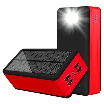 Psooo PS 400 Solcelle Powerbank 50000mAh Rød Psooo PS 400 Solcelle Powerbank 50000mAh Rød