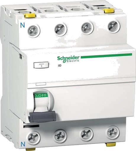 Schneider Electric Acti9 iid residual current circuit breaker 4p 63 a 30 ma type a (3606480443251) Schneider Electric Acti9 iid residual current circuit breaker 4p 63 a 30 ma type a (3606480443251)
