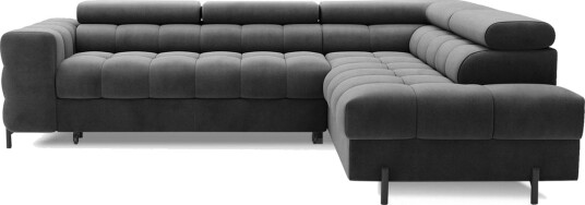 Hjørnesofa Eltap Ferucce 276x200x93 cm Paros 06 Mørkegrå Høyre