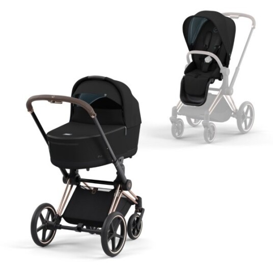 Komplett barnevogn Cybex Priam Rose Gold/Deep Black