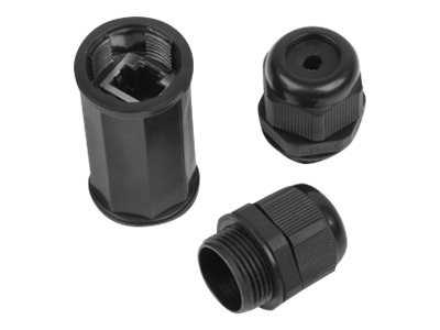Lanberg Nettverkkopler Rj 45 Hunn Til Rj 45 Hunn Ftp Cat 6 Ip67 Utendørs Svart AD RJ45 OS6 IP67