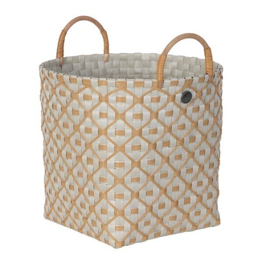 Handed By   Ivy & Rose medium kurv m/håndtak 30x27 cm pale grey