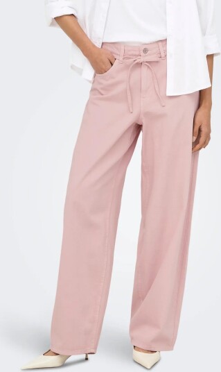 ONLY Onlgianna Silla Mw St Belt Pant Pnt Noos   Pink   25 x 32